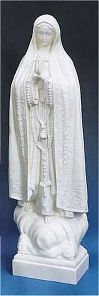 Our Lady Of Fatima Sculpture White Outdoor Statue